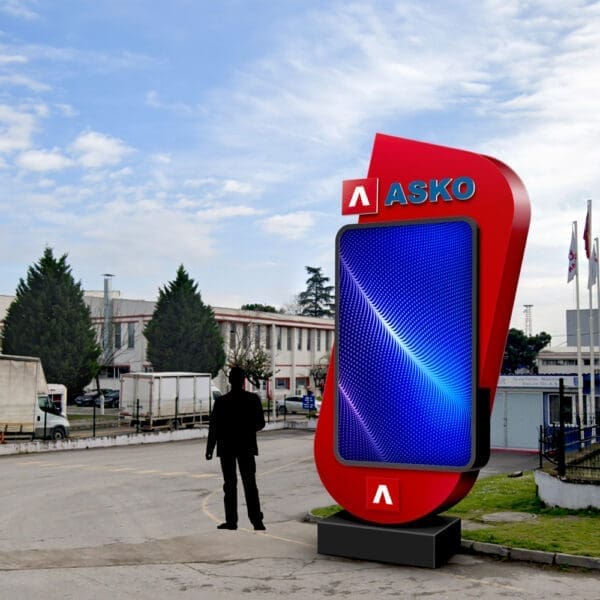 3D totem tabela tasarımı