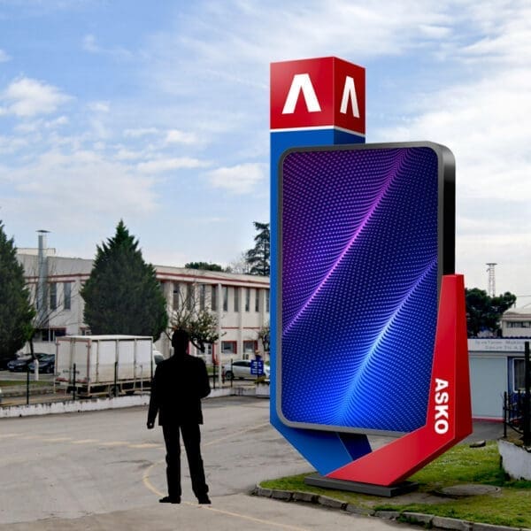 3D totem tabela tasarımı