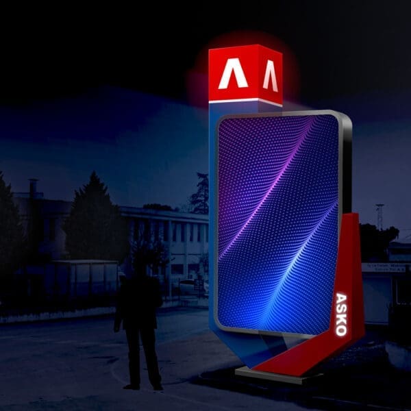 3D totem tabela tasarımı