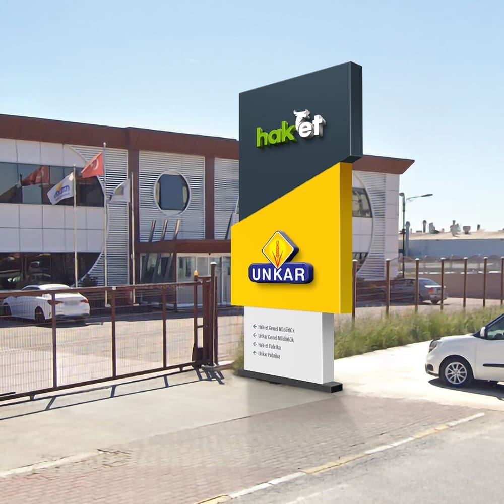 3D totem tabela tasarımı