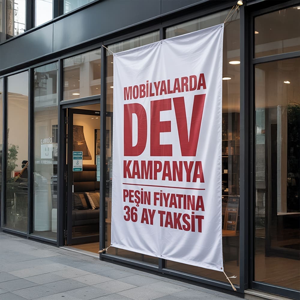 Bez branda baskı - dış mekan reklam