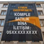 Emlakçı bez baskı afişi