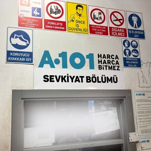 İş güvenliği levhası ve tabelası